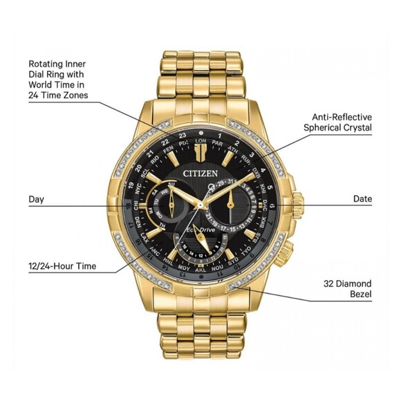 Citizen Calendrier Watch~Solar/Powered by Light! - Picture 4 of 7